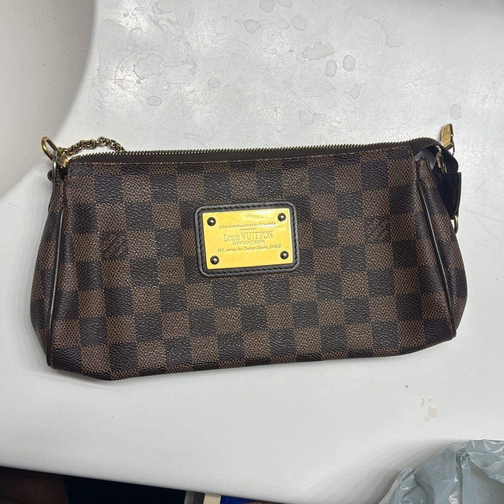 Louis Vuitton Brown Checkered Clutch